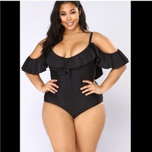 Fashion Nova Off The Shoulder One Piece Swimsuit